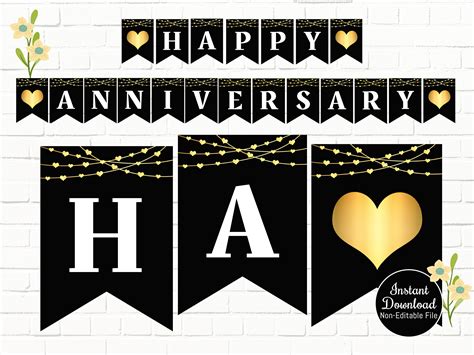 Printable banner letters for anniversaries