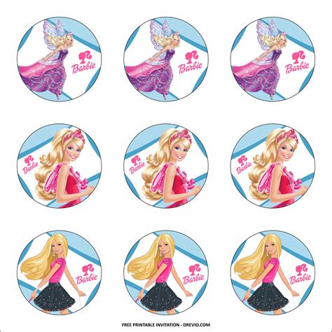 Printable Barbie Cupcake Templates