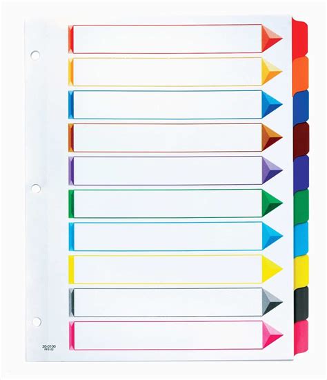 Printable Binder Tabs 10