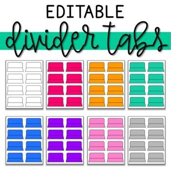 Printable Binder Tabs 2