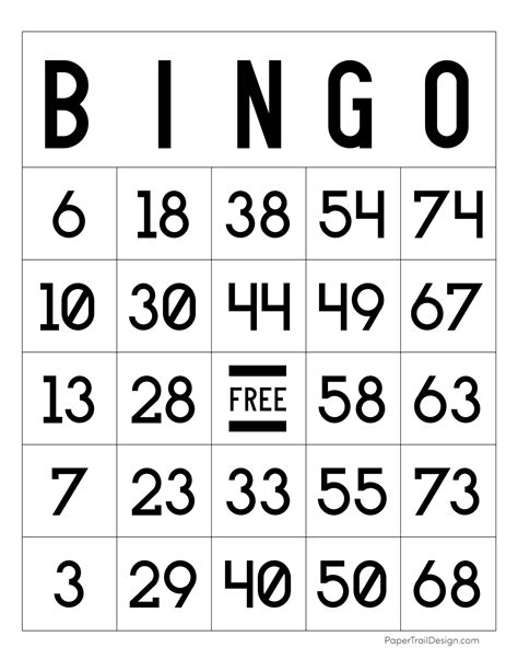 Printable Bingo Cards for Events