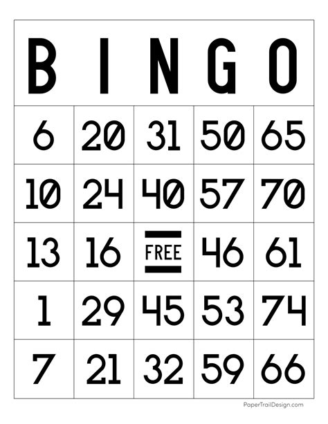 Printable Bingo Cards