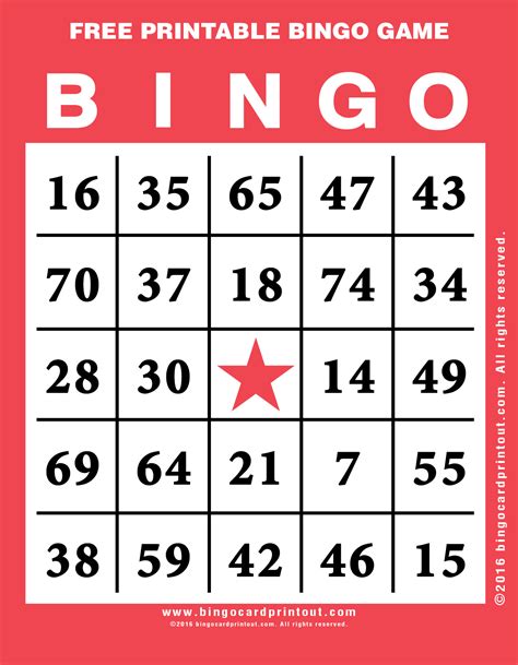 Printable Bingo Game