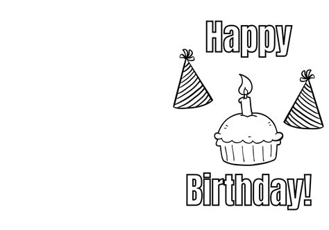 Printable birthday cards coloring pages for kids and adults