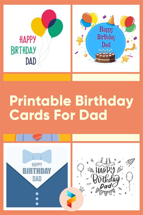 Printable birthday cards for dad