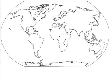 Printable blank continent maps