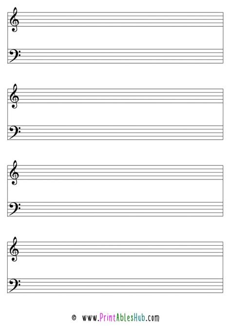 Printable Blank Music Sheets