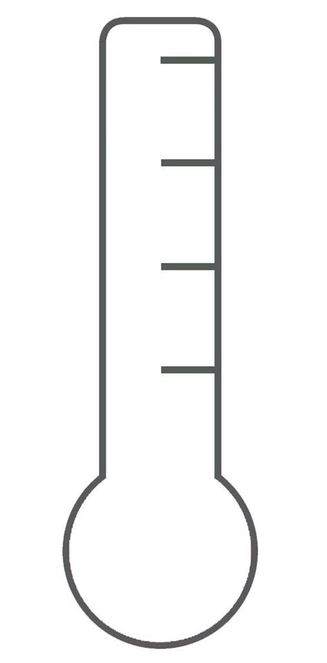 Printable blank thermometer for science projects