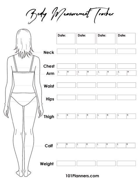 Printable Body Measurement Chart