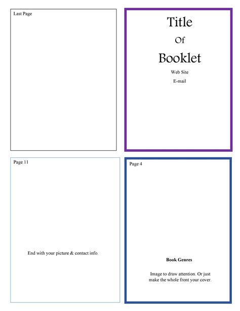 Printable Book Template Design