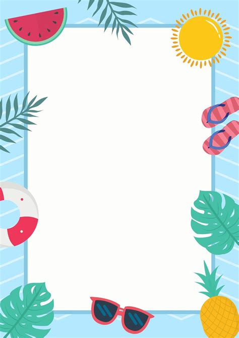 Printable borders for summer-themed projects