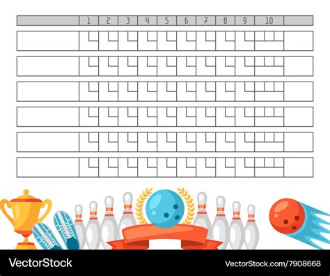 Printable Bowling Score Card Template 4