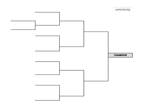 Printable Bracket for Sports Tournaments