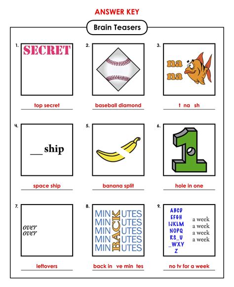 Printable brain teasers for kids