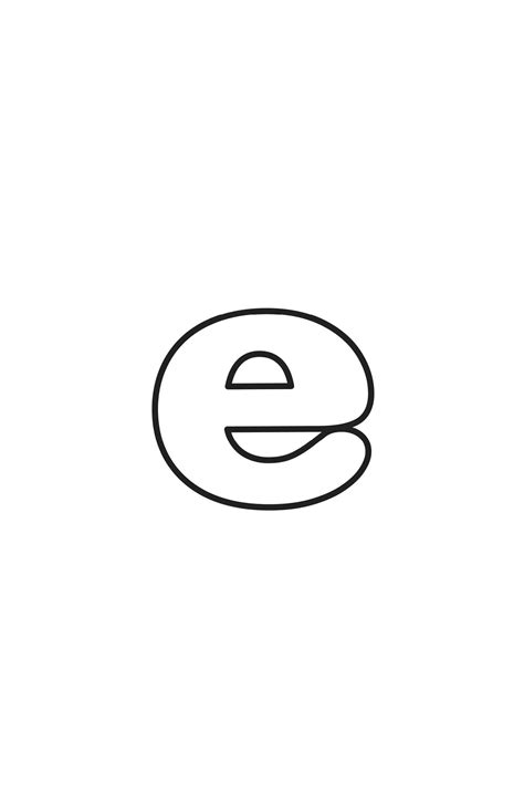 Printable Bubble Letters E