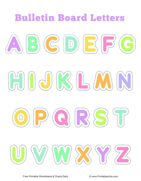 Printable Bulletin Board Letters for Teachers