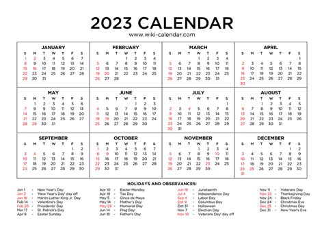 Printable Calendar 2023 PDF