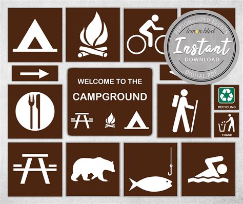 Printable Camping Signs for a Fun Outdoor Adventure