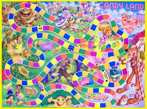 A printable Candy Land board with special rules being created