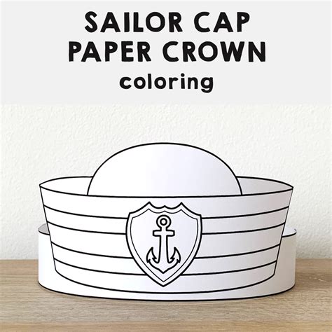 Printable captain hat template for kids