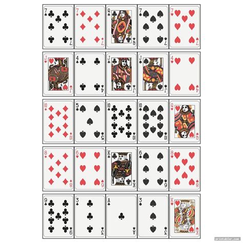 Printable card games