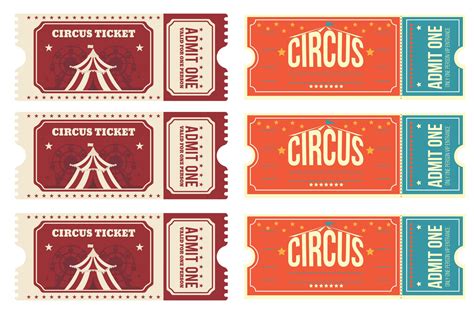 Printable carnival tickets design