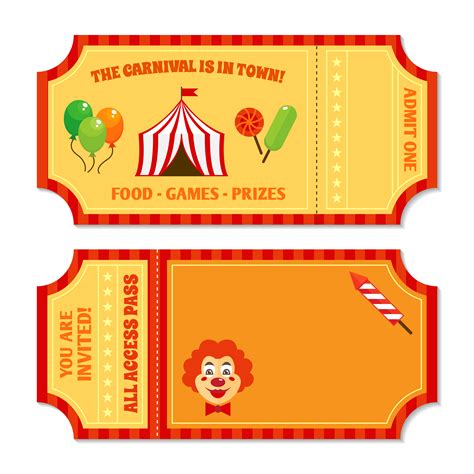 Printable carnival tickets