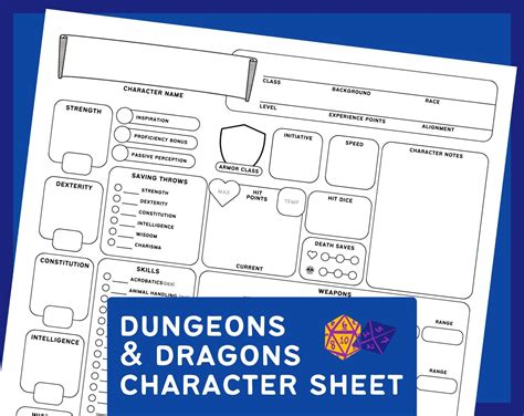 Using printable character sheets in your gameplay