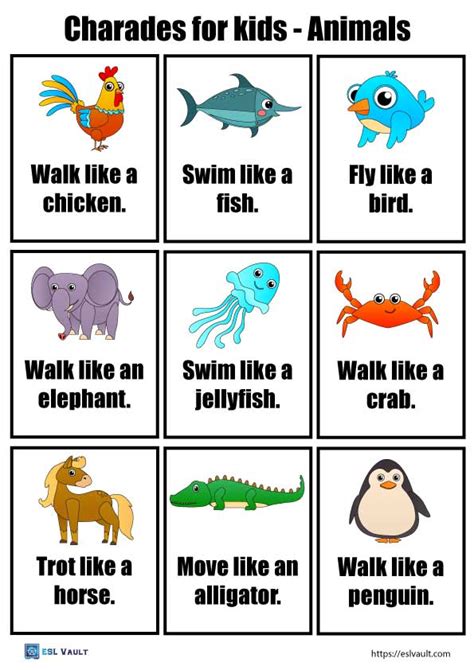 Printable charades for kids