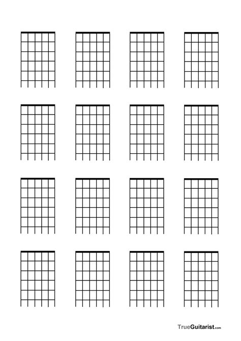 Printable Chord Charts for Guitar