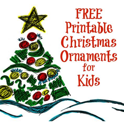 Printable Christmas ornaments for kids