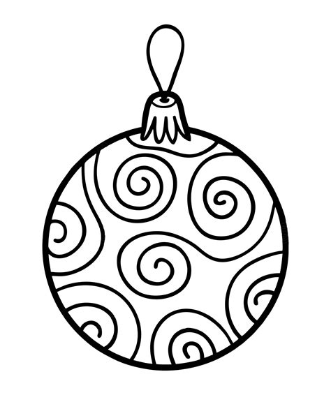 Printable Christmas ornaments to color