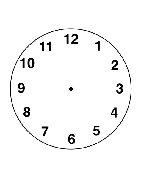 Printable Clock Faces for Crafts