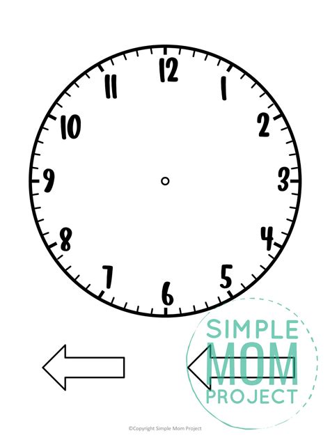 Printable clock template for preschoolers