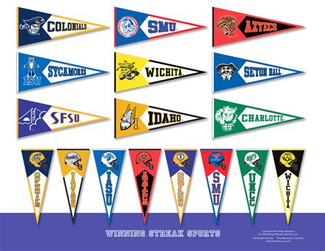 Printable College Pennants