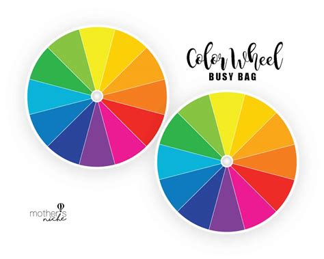 A blank printable color wheel template