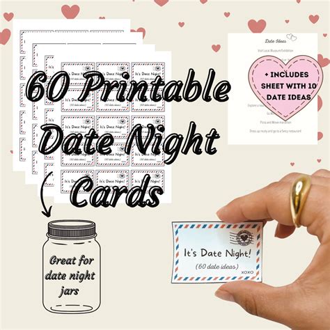 10 Free Printable Date Night Cards to Rekindle Romance