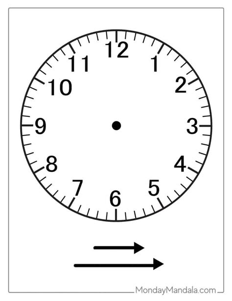 Printable digital clock faces