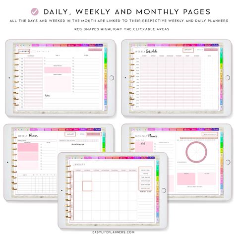 Printable Digital Planner Template