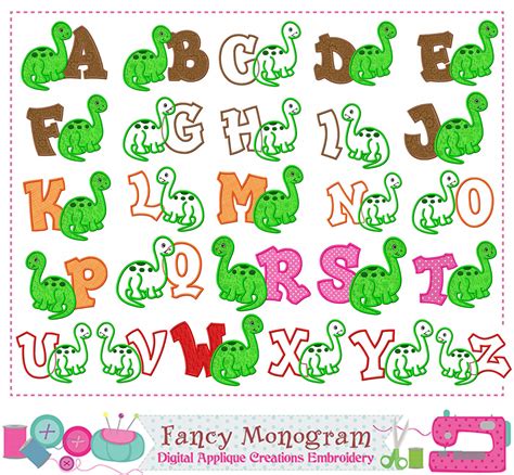 Printable Dinosaur Alphabet Fonts