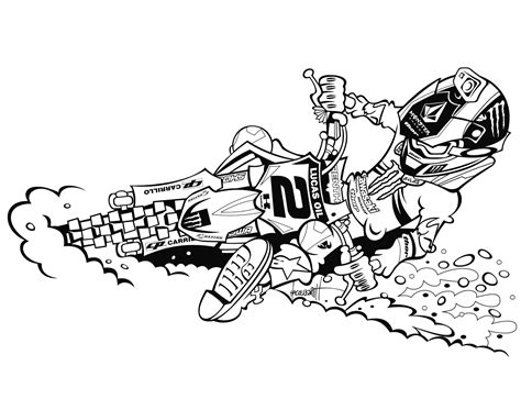 Printable Dirt Bike Coloring Pages for Adults