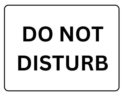 Printable do not disturb sign 2