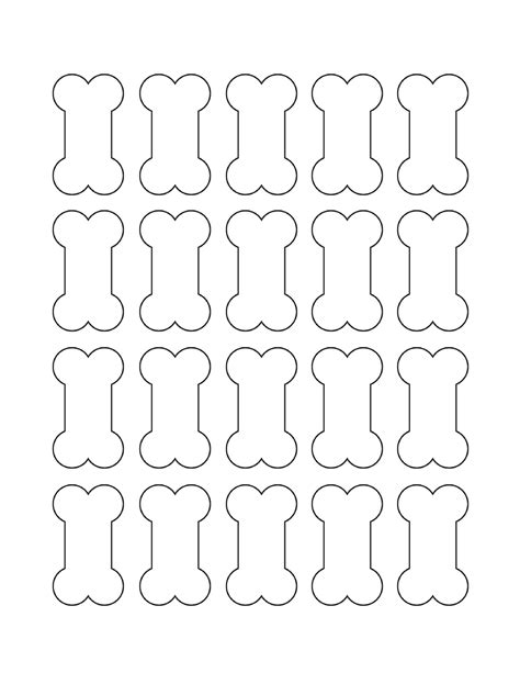 Printable Dog Bone Template