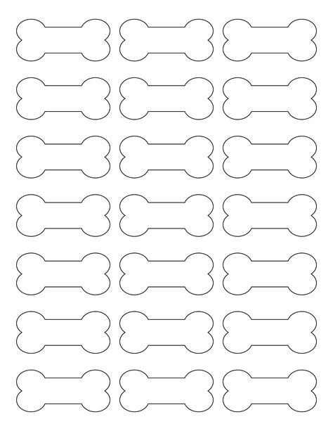 Printable dog bone template design 2