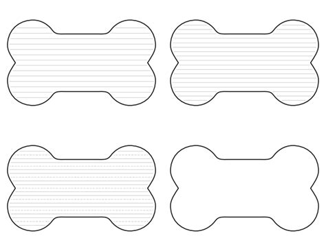 Printable dog bone template design 5