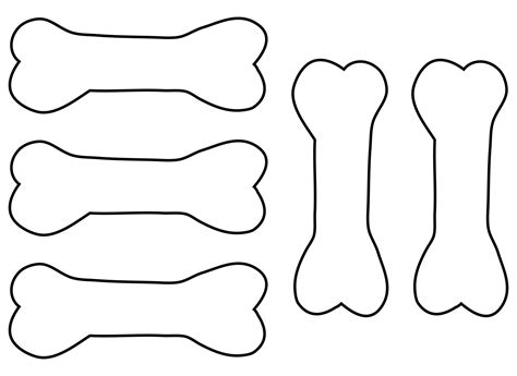 Printable dog bone template design 9