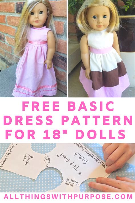 Printable doll clothes patterns for American Girl dolls