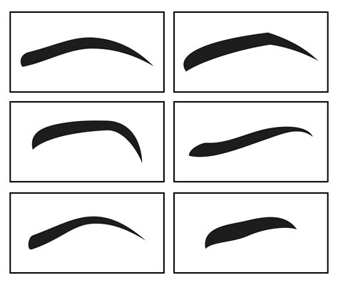 Printable Eyebrow Stencil for Heart-Shaped Brows