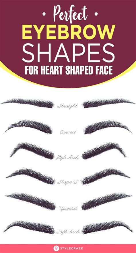 Eyebrow Template for Heart-Shaped Face