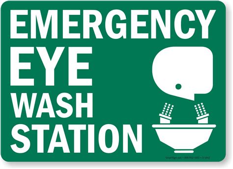 Printable Eyewash Station Sign Templates